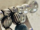 Carolyn Pollack Relios Water Garden Sterling Silver   Steel Bead Cuff Bracelet