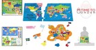World Map Puzzle Kids Educational Toy Flags Capitals Geography Gift Ages 5-8