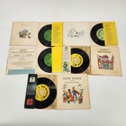 Lot Of 5 Vintage Walt Disney Record Books Snow White Susie The Little Blue Coupe