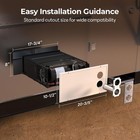 Rv Furnace Lp Gas Ducted 35 000 Btu W  Remote Control   Door For Trailer Camper