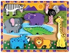 Melissa   Doug Safari Wooden Chunky Puzzle  8 Pcs 