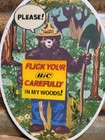 Vintage Smokey The Bear Porcelain Sign Rare Old Bic Fire Lighter Forest Service