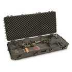 Waterproof Compound Bow Hard Case Archery Rifle Wheels Padded Storage Lock Box