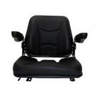 Ts1100c Black Cloth Seat With Folding Back   Arms Fits John Deere Fits Bobcat