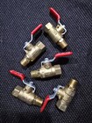 1 4  Female X Male Npt Mini Brass Ball Valve Full Port  Lever Handle 600 Wog