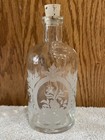 One Antique Victorian Era Glass Floral Pattern Scent Bottle Apothecary