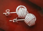 Silver Earrings For Women Fashion Tennis Stud Ear Cuff 