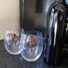 New Set 2 Riedel Wine Stemless Ribbed Syrah Wine Glass Set  3 75  X 4 5 