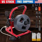 50ft X 5 16 Inch Drain Cleaner Machine  Electric Drain Auger Cleaner Sewer Snake