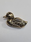 Duck Tie Tack Lapel Pin Details Small Size Gold Color Metal 