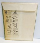 Jungle Jamboree Vintage Cardboard Punch Out Animal Set W  Envelope C  1940 s