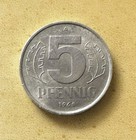 East Germany 1968-a 5 Pfennig  Km9 19mm