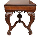 Mahogany Library Or Console Table With Marquetry Top Inlay In Center