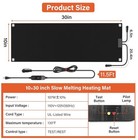 10x30 Heated Snow Melting Mat Outdoor Walkway Step Ice Melt Pad Waterproof