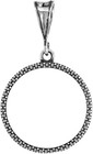 Sterling Silver Nickel Bezel 21 Mm Coins Prong Back Illusion Edge 5 Cent Coin No