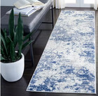 Safavieh Amelia Navy gray 2 Ft  X 8 Ft  Distressed Abstract Runner Rug