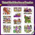 Tintnut Mardi Gras Dtf Transfers Ready To Press 20 Pcs Iron On Transfers   Ca   