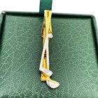 Vintage Gold Silver L aiglon French 2  Tie Bar Clip Clasp Laiglon France 