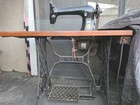 Singer 31-20 Black Treadle Sewing Machine In Wood Table  Antique Original