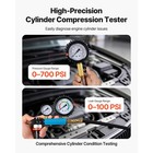 Uimoso Engine Cylinder Compression And Leak Tester Kit  0-700 Psi   0-100 Psi
