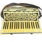 Vtg 1950s Scandalli Salerno Accordion With Case  Plays Parts Repair Read