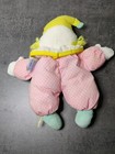 Vintage Eden Clown Baby Toy Plush Pastel Stuffed Lovey Rattle Washable