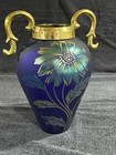 Fenton Art Glass Urn vase Purple By Martha Reynolds 842 1350