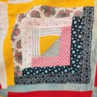 Vintage Handmade Patchwork Quilt  Top 67x77 Log Cabin 
