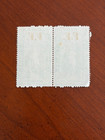Pair Ol20 Upper Canada  Ontario Law Revenue Stamps  Used 1864 40 Cents Ff