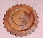 2 Antique Vtg Wood Industrial Foundry Gear Mold Casting Pattern Steampunk