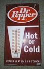 Rare 1970s  dr Pepper Hot Or Cold  Metal  Thermometer  pepper Up At 10  2   4