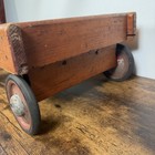 Antique Wooden Cass Toys Newsboy Junior Pull Wagon - Very Rare  Made In Usa