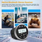 Marine Stereo Audio System Receiver With Bluetooth  Usb  Aux Input  Fm am Radio