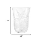 Set Of 4 Pioneer Woman Daisy Tumbler Clear Glass Floral 18oz New