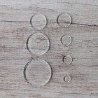 12pcs Round Transparent Glass Cabochons  2 Sided Flat Back  Flat Round-25mm