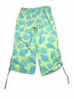 Lilly Pulitzer Girls Multicolored Blue Green Floral Print Capri Pants Sz 8 Vtg