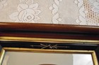 Antique Victorian Eastlake Walnut Picture Frame Holds 8x10 Deep Gold Stepped