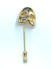 Vintage Phantom Of The Opera Mask Hat Stick Pin Rug Plc 1986 Gold Tone Signed
