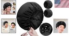 Luxury Waterproof Shower Cap Set In Black - Perfect For Long Hair   Dreadlocks
