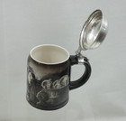 Rare Antique Gorham Sterling Silver Lenox Porcelain Beer Mug Stein American 1899