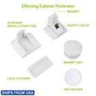 Magnetic Cabinet Locks Child Safety Drawer Locks Adhesive Baby Proof Cabinets