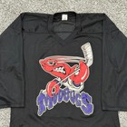 Vintage 90s Shreveport Mudbugs Nahl Hockey Jersey Black Lsu Tiger Island Mens M
