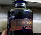 1850s P nucarec Deep Cobalt Blue Free Blown Pontiled Apothecary Bottle 11 1 2 