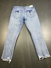 Hidden Jeans Womens 29x27 Blue Ripped Distressed Tapered Casual Frayed Pants