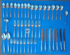 Wallace Sterling Silver Antique Flatware Stradivari Service For 6   43 Pieces