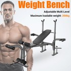 Standard Weight Bench  Bench Press Set With Preacher Curl Pad And Leg Developer 