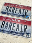 2014 Idah0 Airplane Vanity   Rareair   Pair License Plates