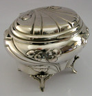Stunning Large 282g Austrian Art Nouveau 800 Solid Silver Box