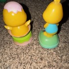 Dancer Solar Dancing Toy Easter Chick In Pink Hatched Easter Egg Bird Lot Of 2
