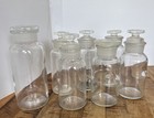 Set Of 7 Antique Apothecary Glass Bottle T c w  Co Usa  5 5    Mbw Bottle 6 5   